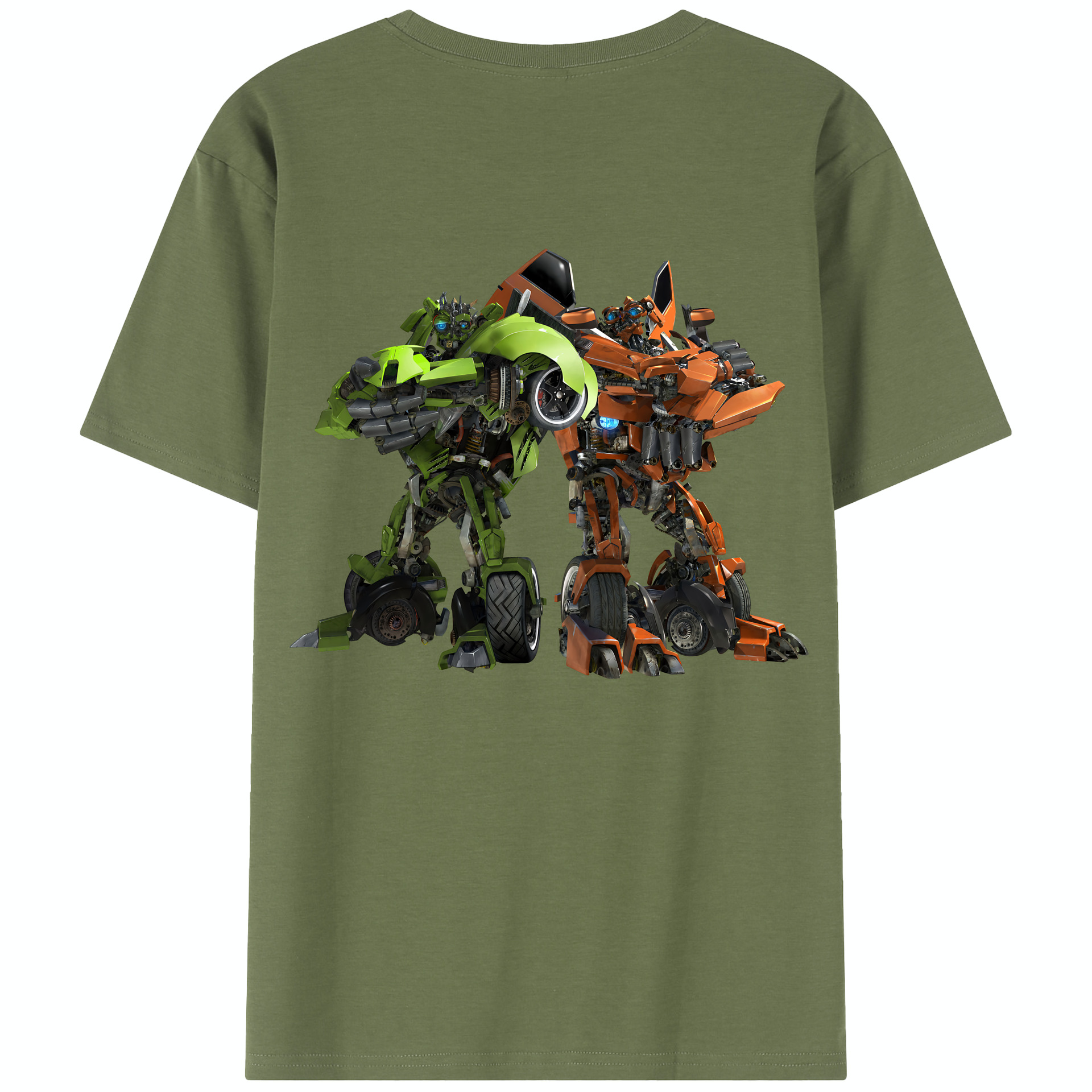 （画像用） Transformers トランスフォーマー 綿100％半袖Tシャツ（背面プリント）